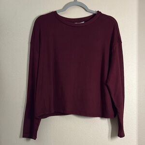 Women's Burgundy Long Sleeve Top